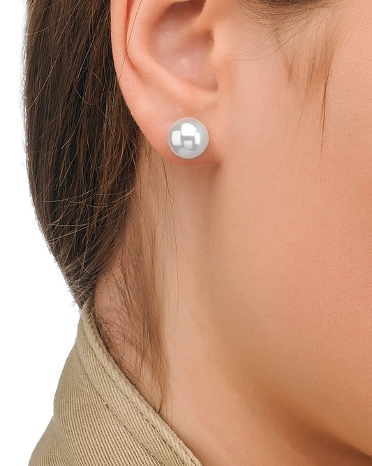 Pendientes Dorados Perla 10mm Lyra