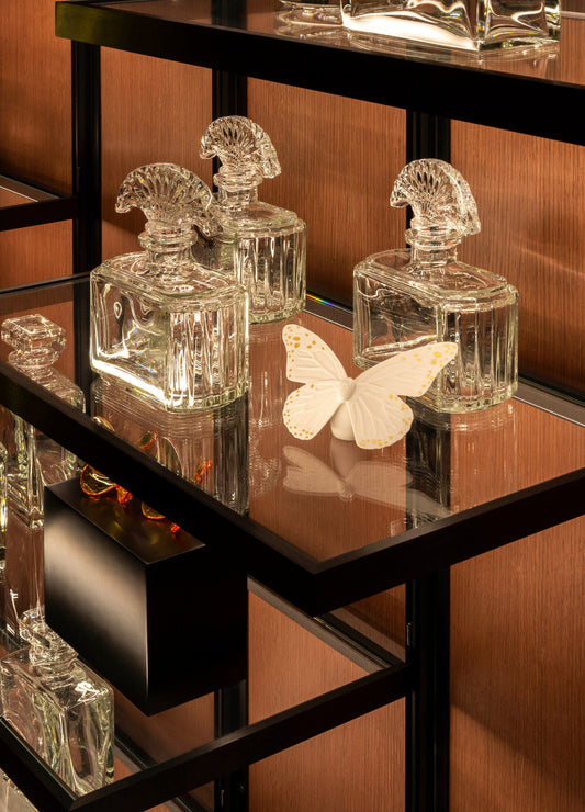 01009451 | Figura Mariposa. Lustre oro y blanco