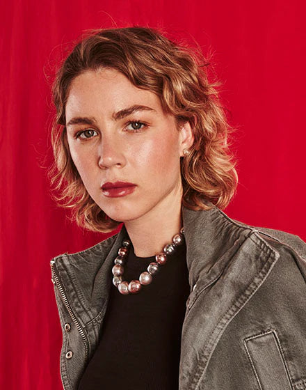 Collar de perla elegante en plata