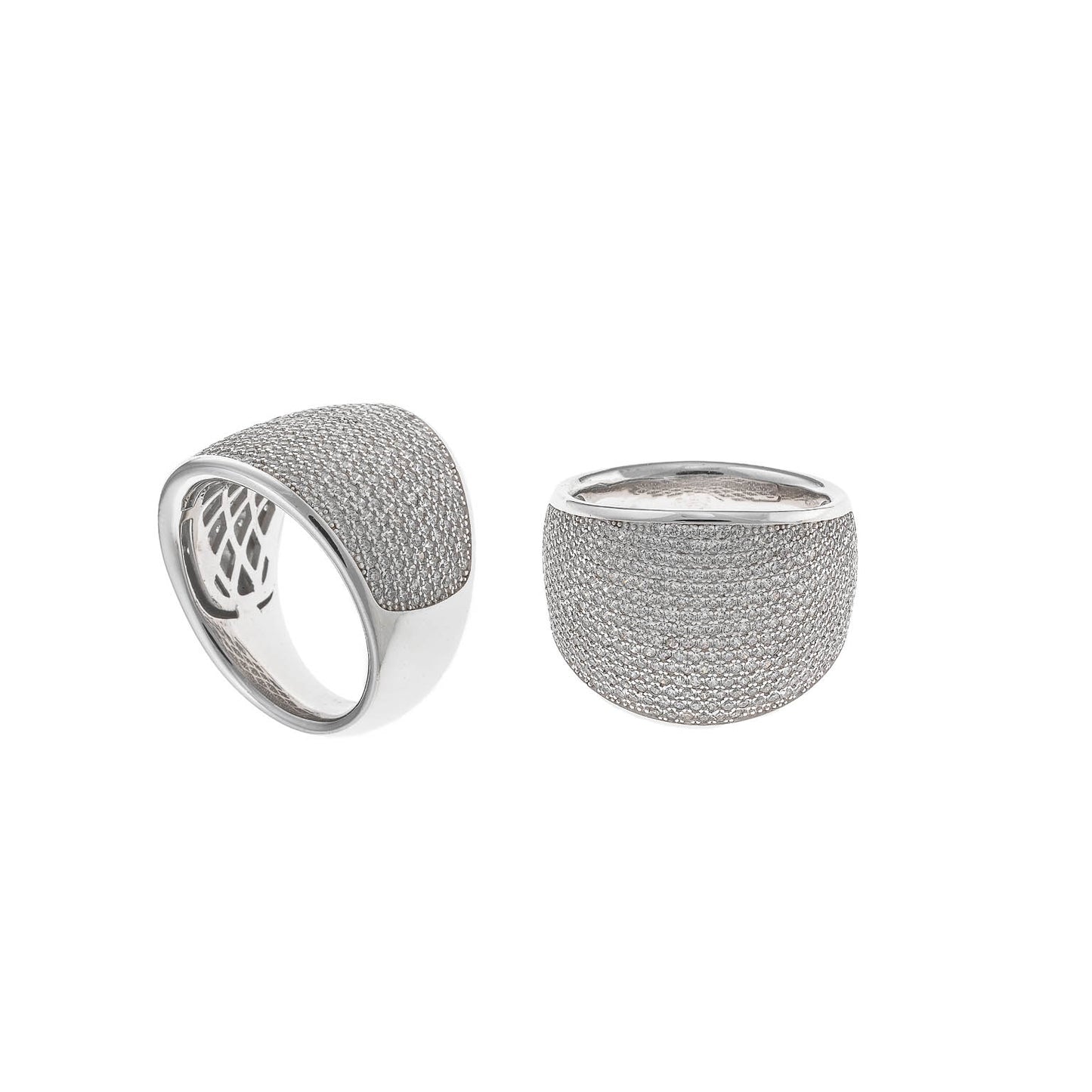 Anillo de plata con circonitas