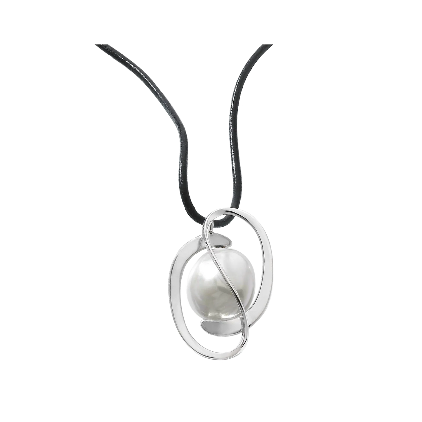 Collar de perla elegante en plata - 50 cm