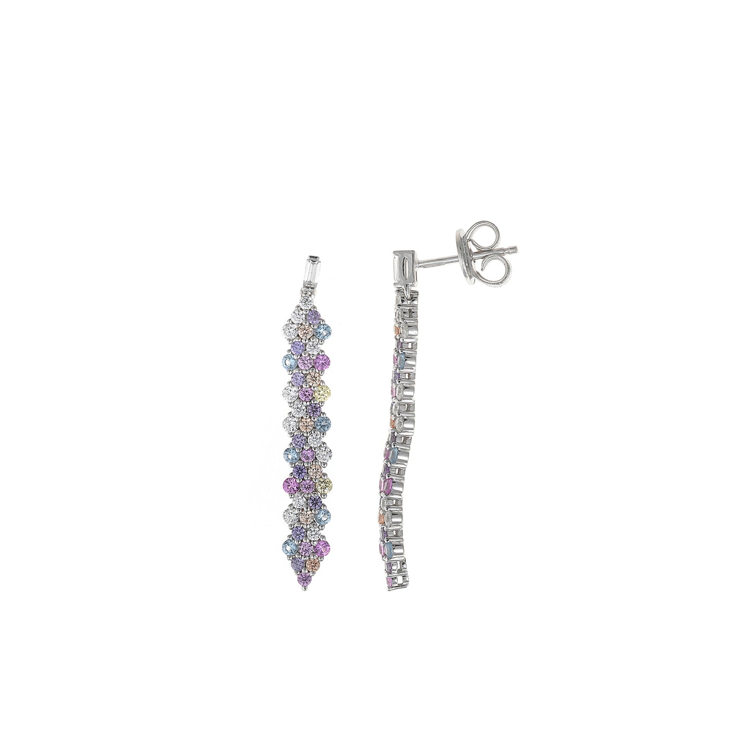 Pendientes de plata con circonitas elegantes