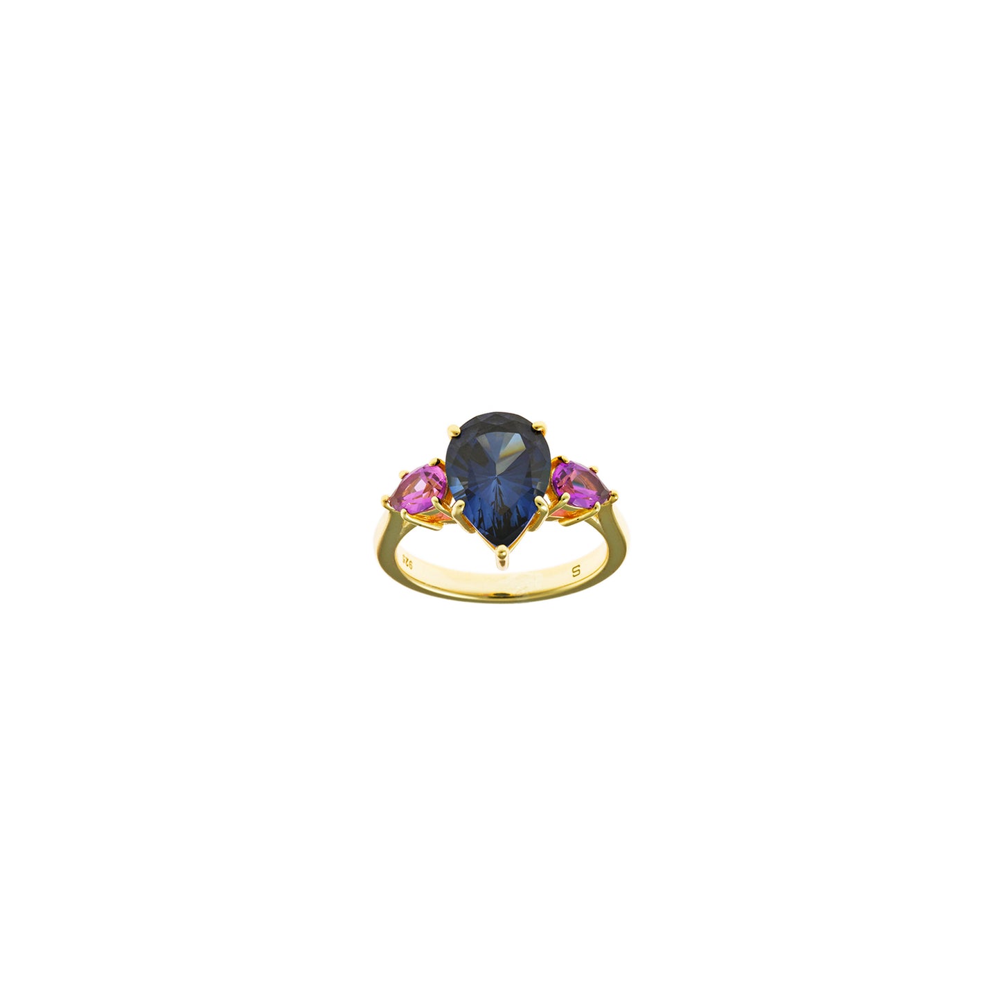 Anillo de plata con circonitas
