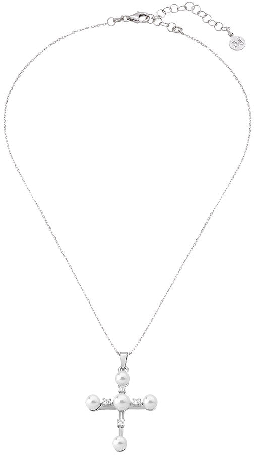 Collar de perla elegante en plata