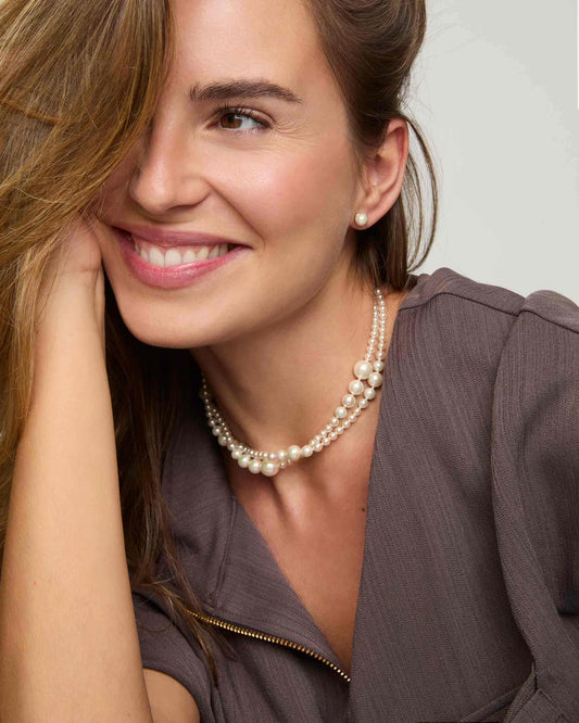 Collar de perla elegante en plata