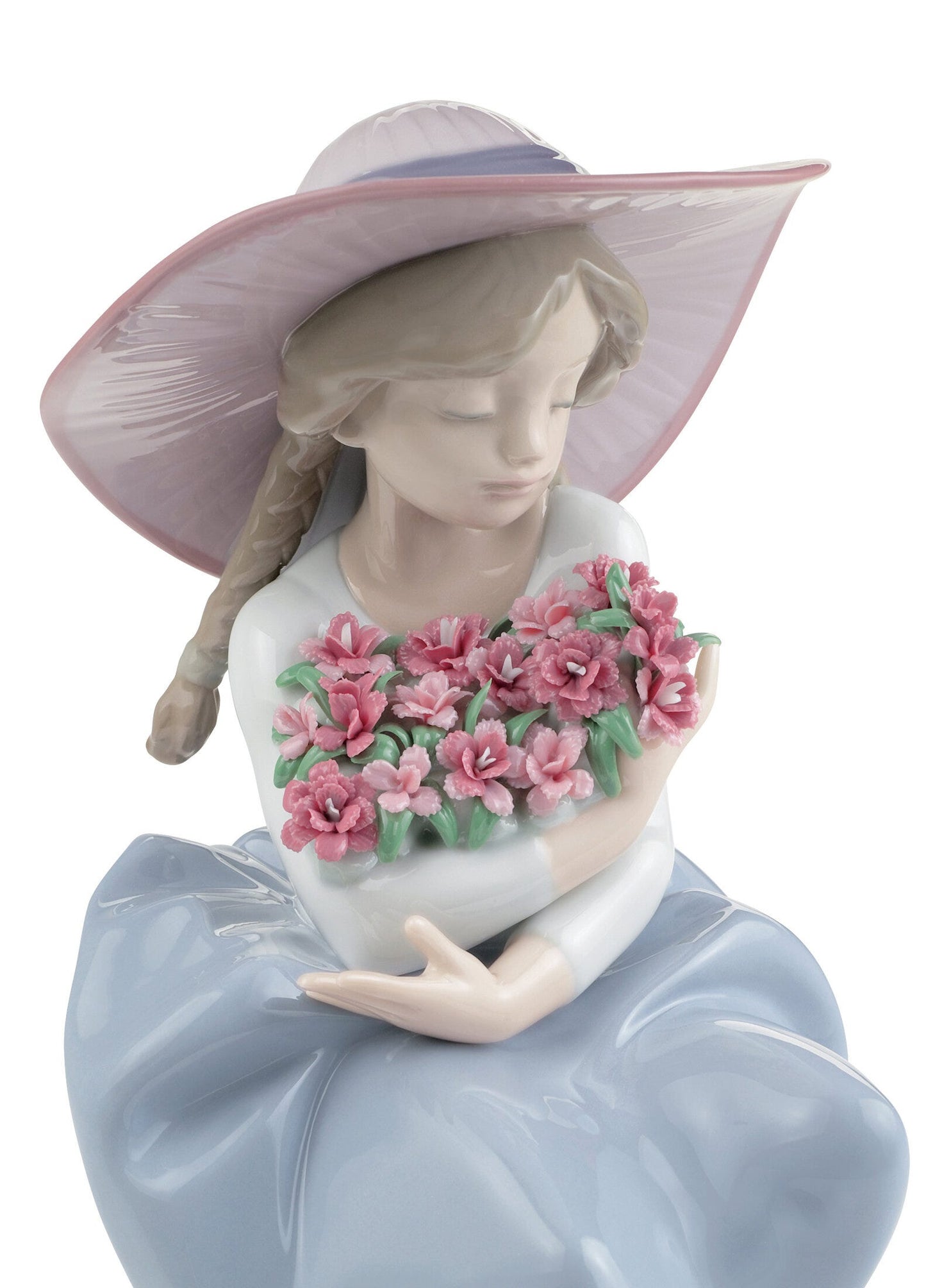 01007215 | Figura niña con claveles ¡Qué bonita es la primavera!