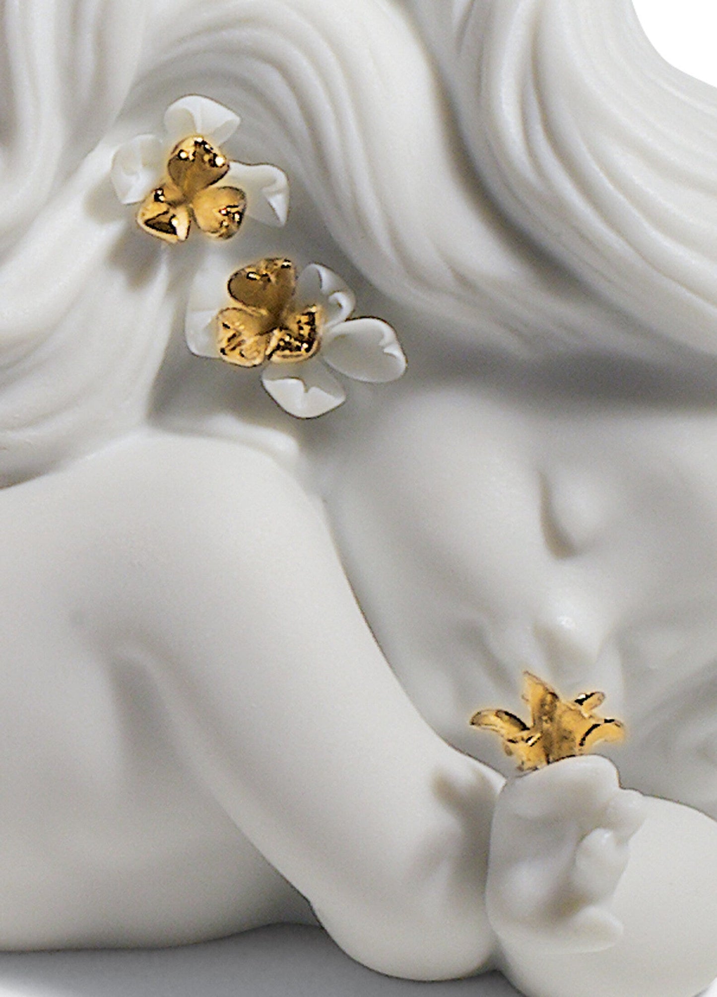 01008560 | Figura sirena Soñando con el mar. Lustre oro