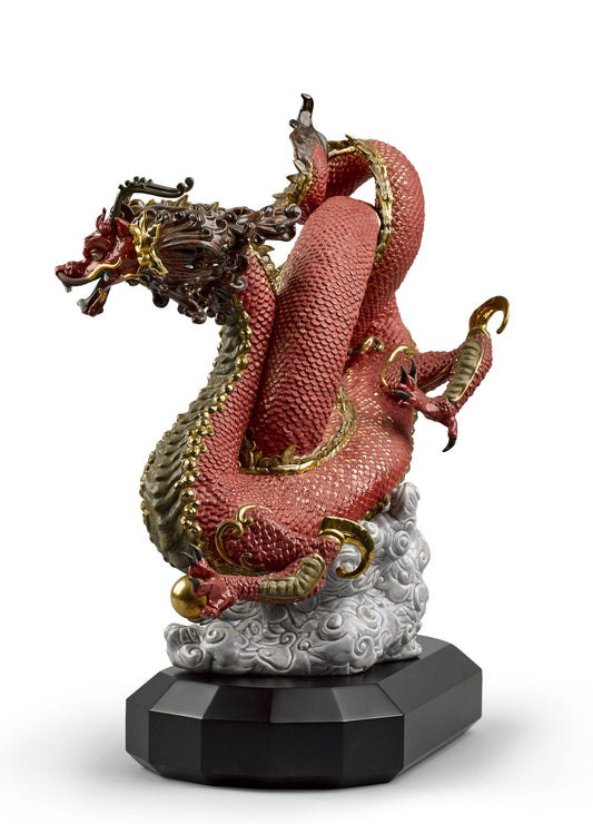 01008625 | Escultura Dragón auspicioso. Rojo. Serie limitada
