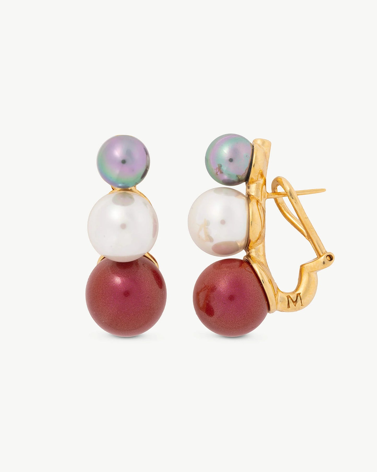 Pendientes de perla elegantes en plata