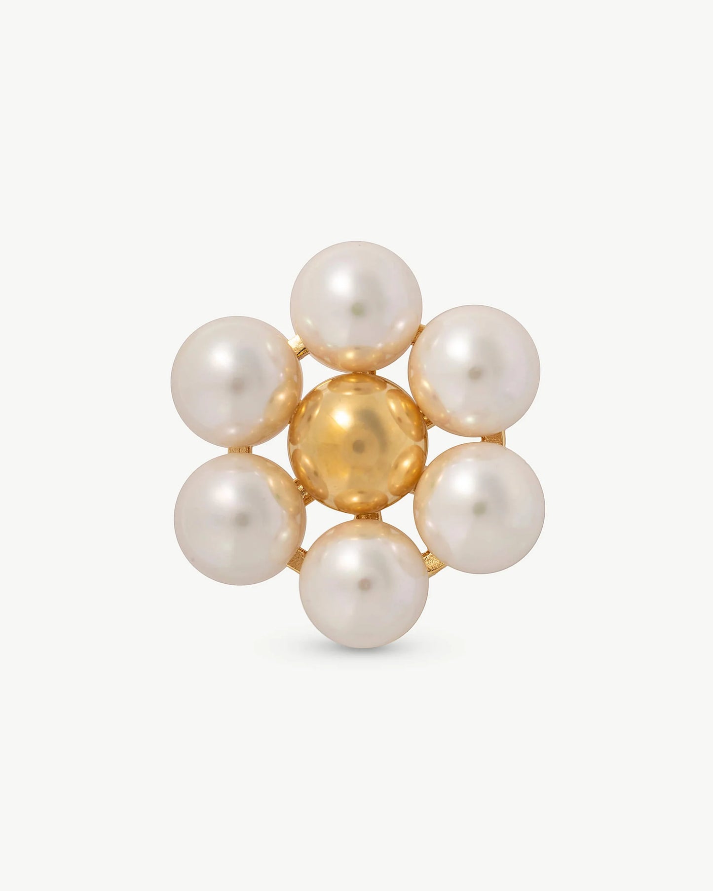 Broche Flor Perlas Blanco Kate