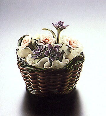 01001554 | CESTO PEQ.FLORES MARRON