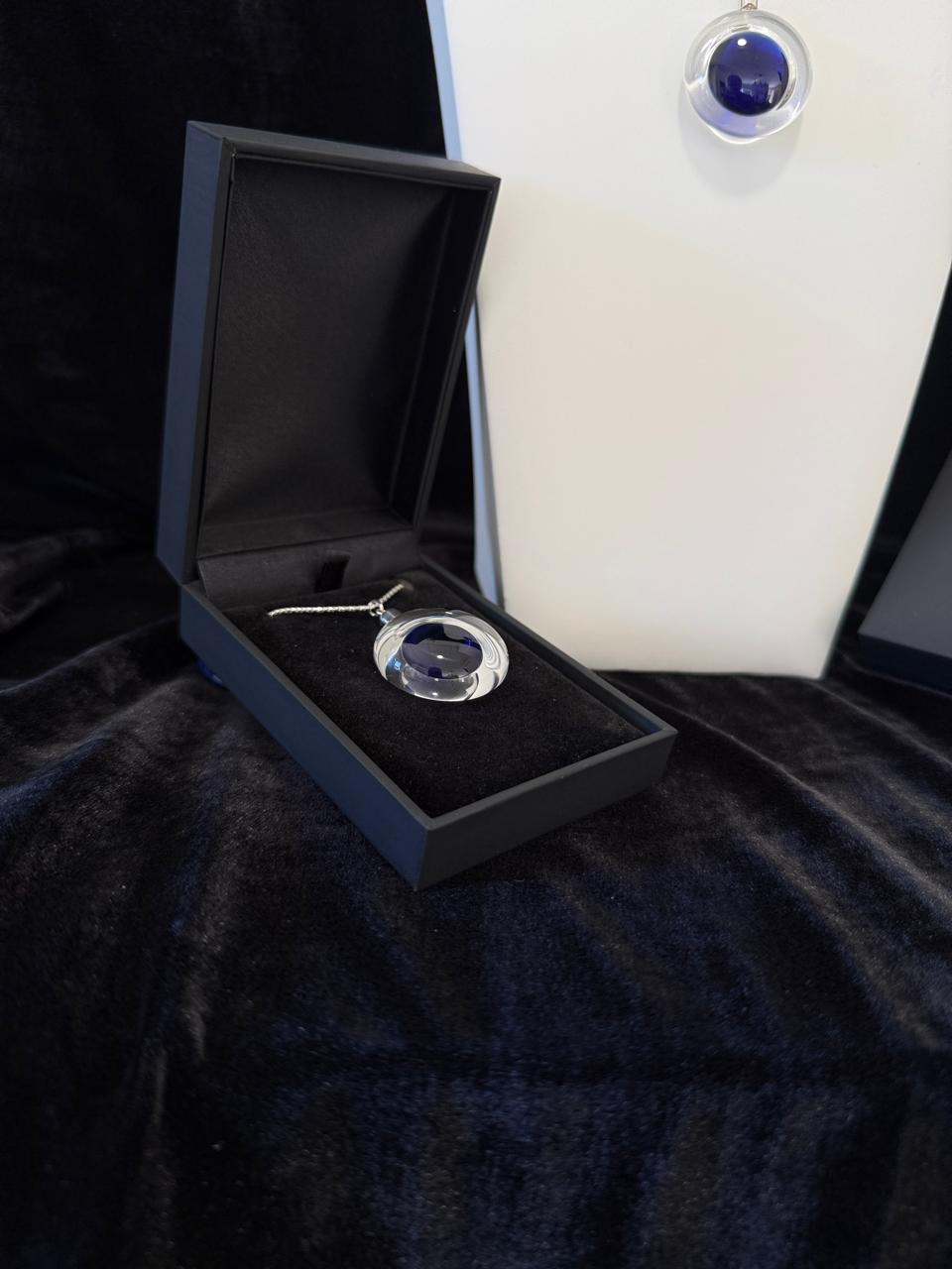 Colgante Esfera Azul de Cristal de Borosilicato