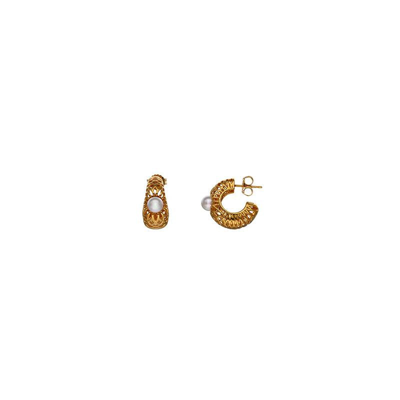 Pendientes de perla elegantes en plata