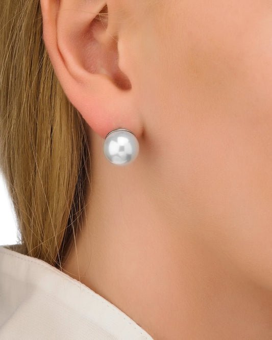 Pendientes Dorados Perla 12mm Lyra