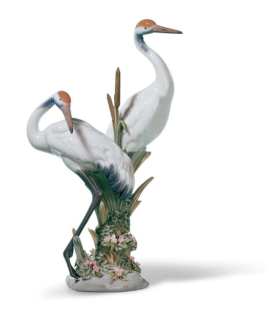 01001611 | Escultura Pareja de grullas airosas