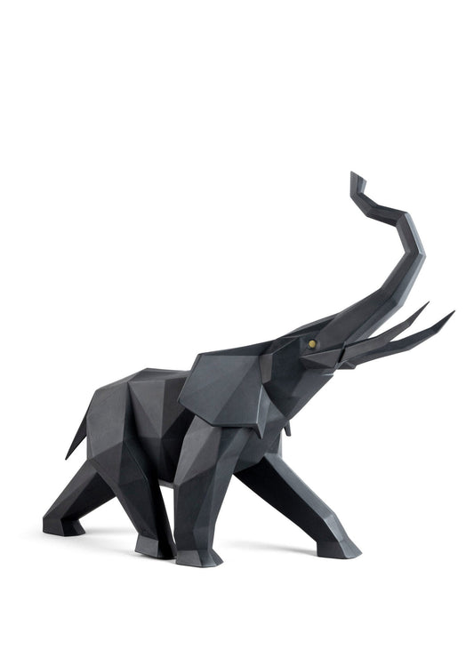 01009559 | Escultura Elefante. Negro mate