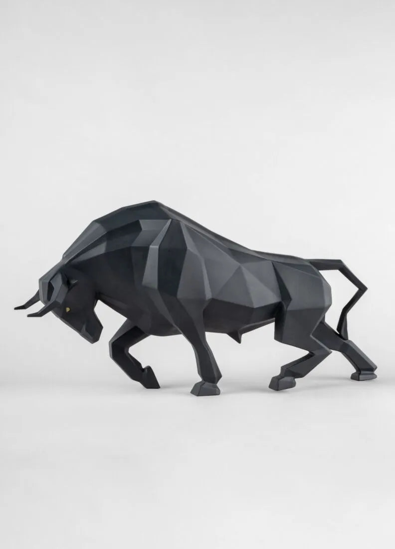 01009593 | Escultura Toro. Negro mate