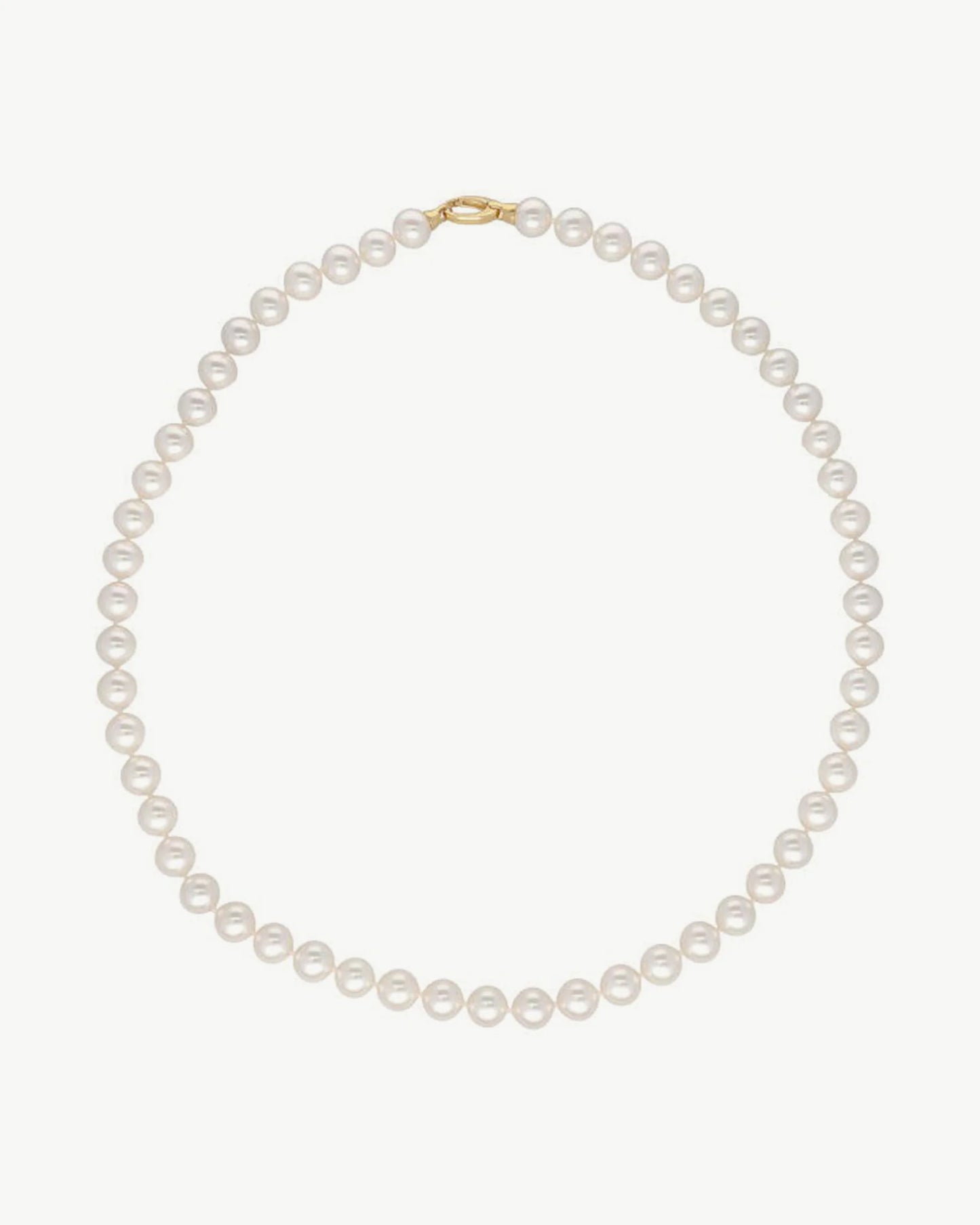 Collar de perla elegante en plata - 60 cm - 10 mm