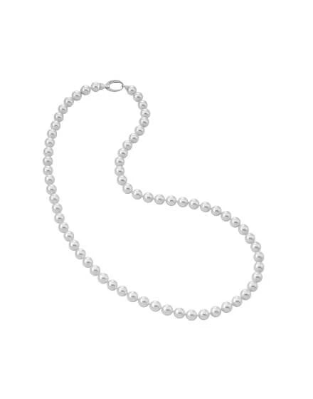 Collar de perla elegante en plata - 60 cm - 10 mm