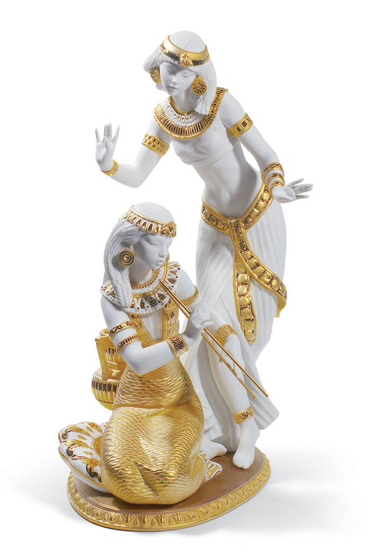 01008591 | Figura mujeres Danzarinas del Nilo. Lustre oro. Serie limitada