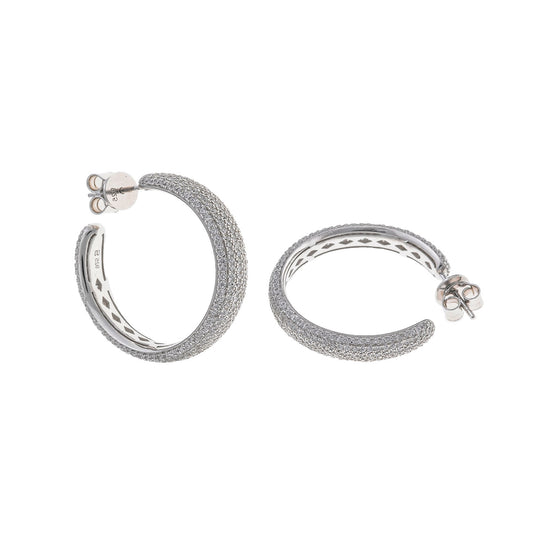 Pendientes de plata con circonitas elegantes