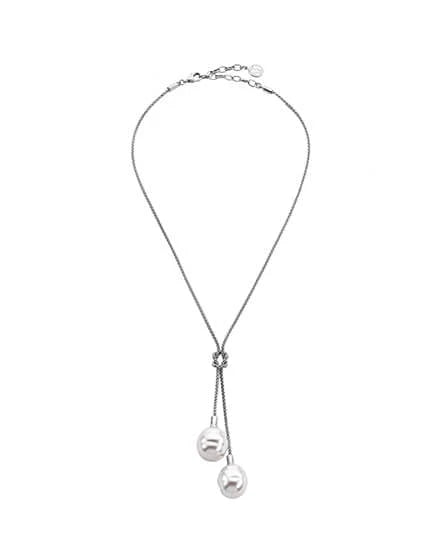 Collar de perla elegante en plata