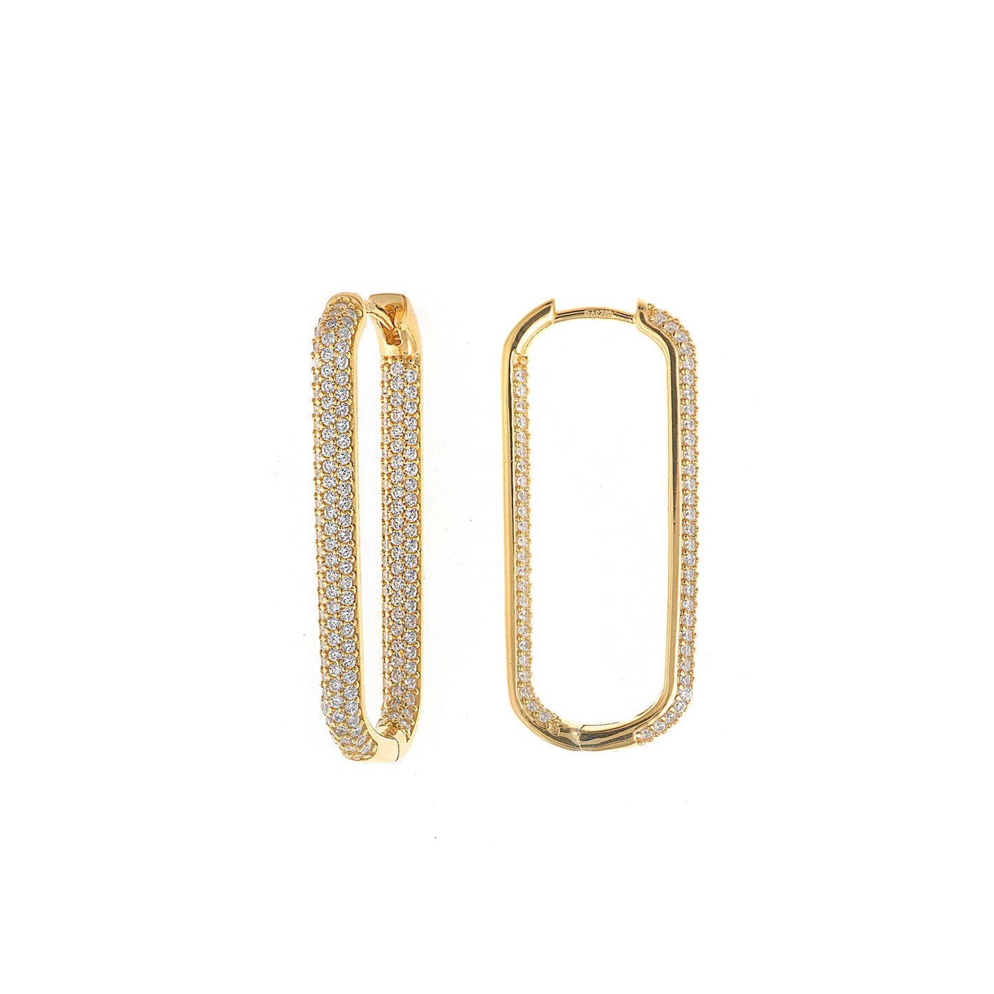 Pendientes de plata con circonitas elegantes