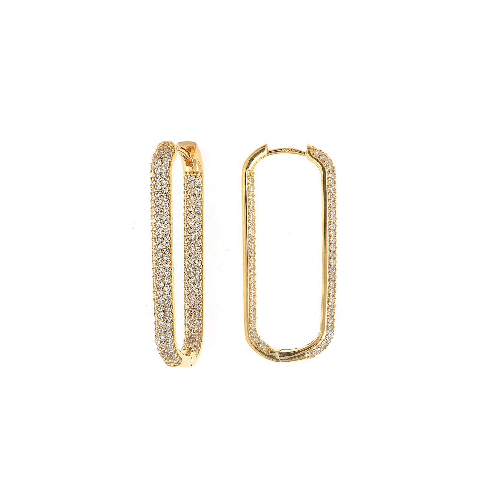 Pendientes de plata con circonitas elegantes