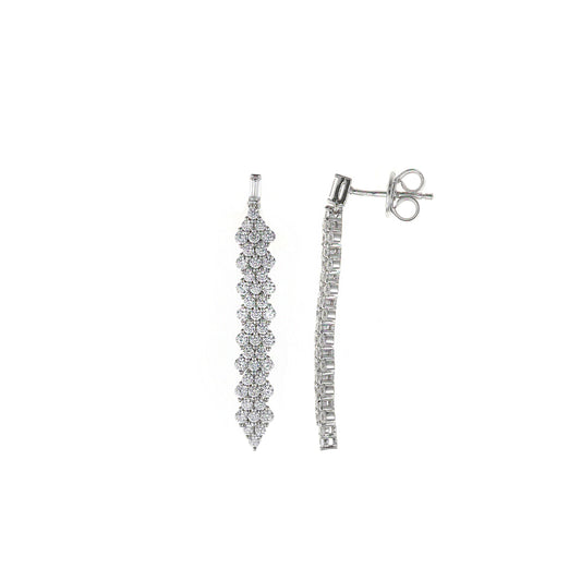 Pendientes de plata con circonitas elegantes