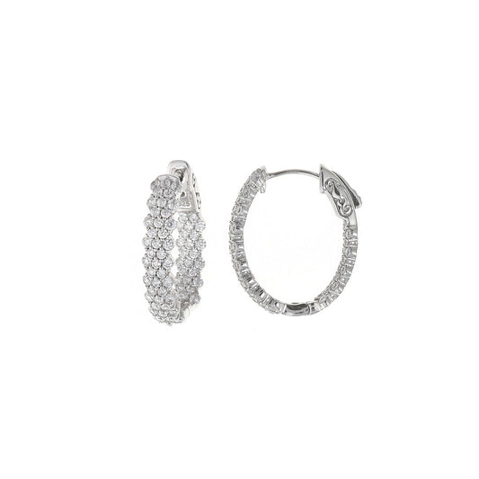 Pendientes de plata con circonitas elegantes