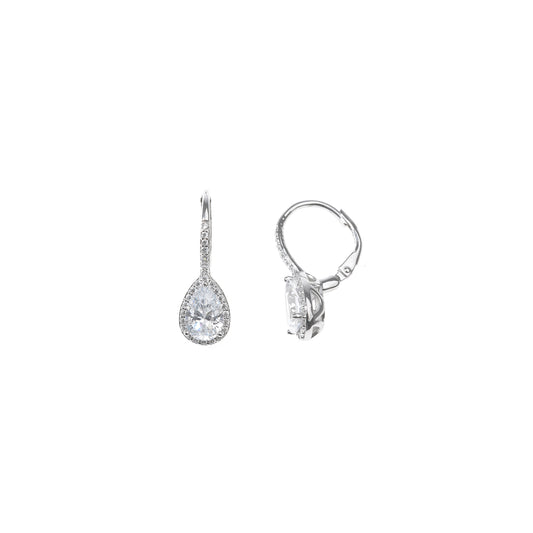 Pendientes de plata con circonitas elegantes