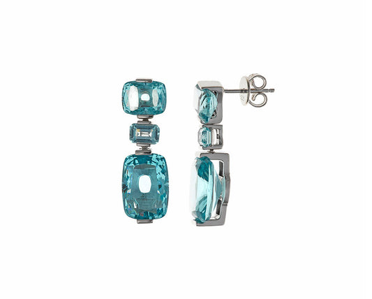 Pendientes de plata con circonitas elegantes