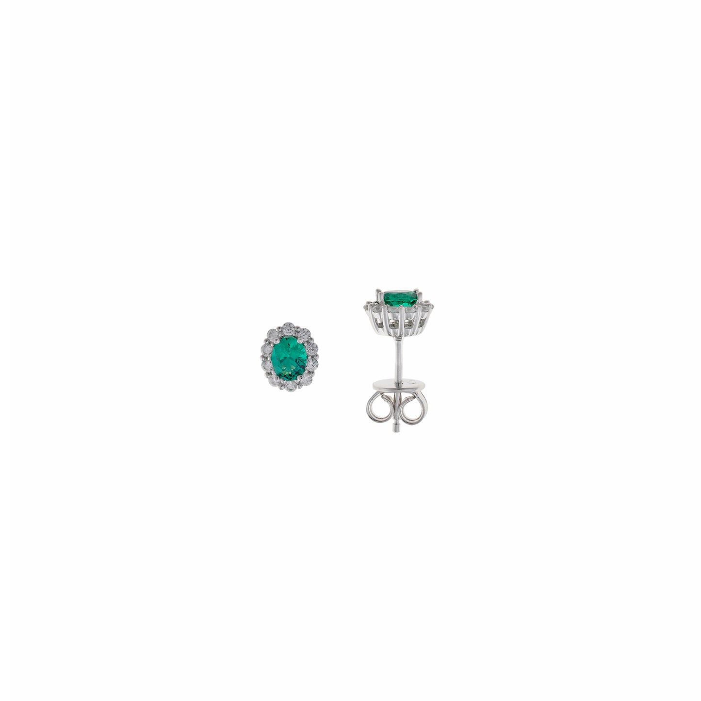 Pendientes de plata con circonitas elegantes