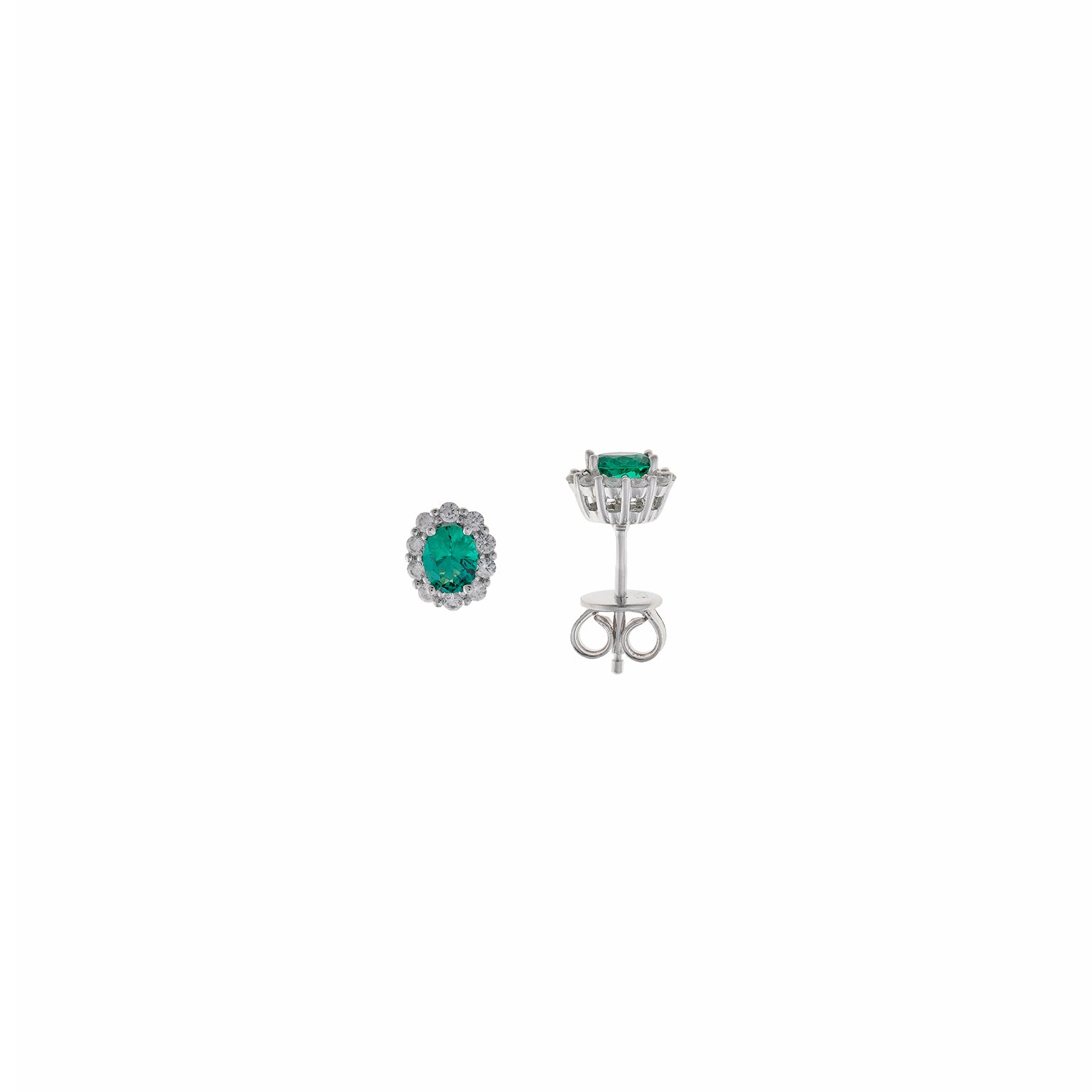 Pendientes de plata con circonitas elegantes