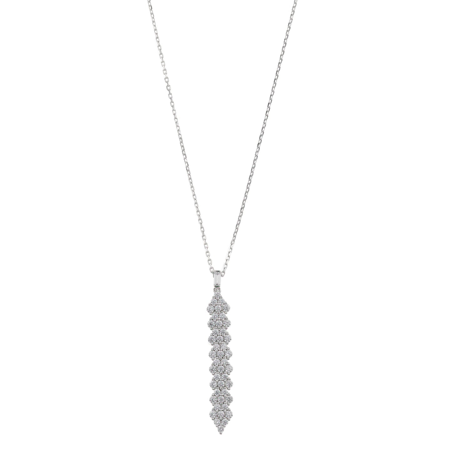 Collar de plata con circonitas elegante