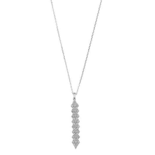 Collar de plata con circonitas elegante