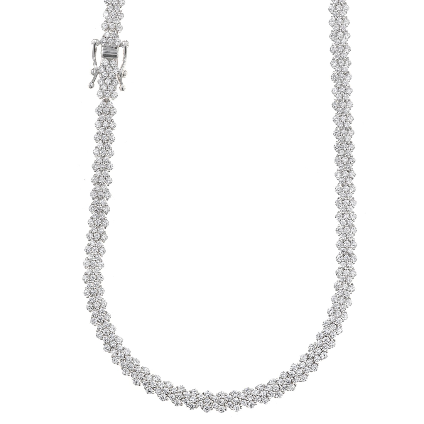 Collar de plata con circonitas elegante