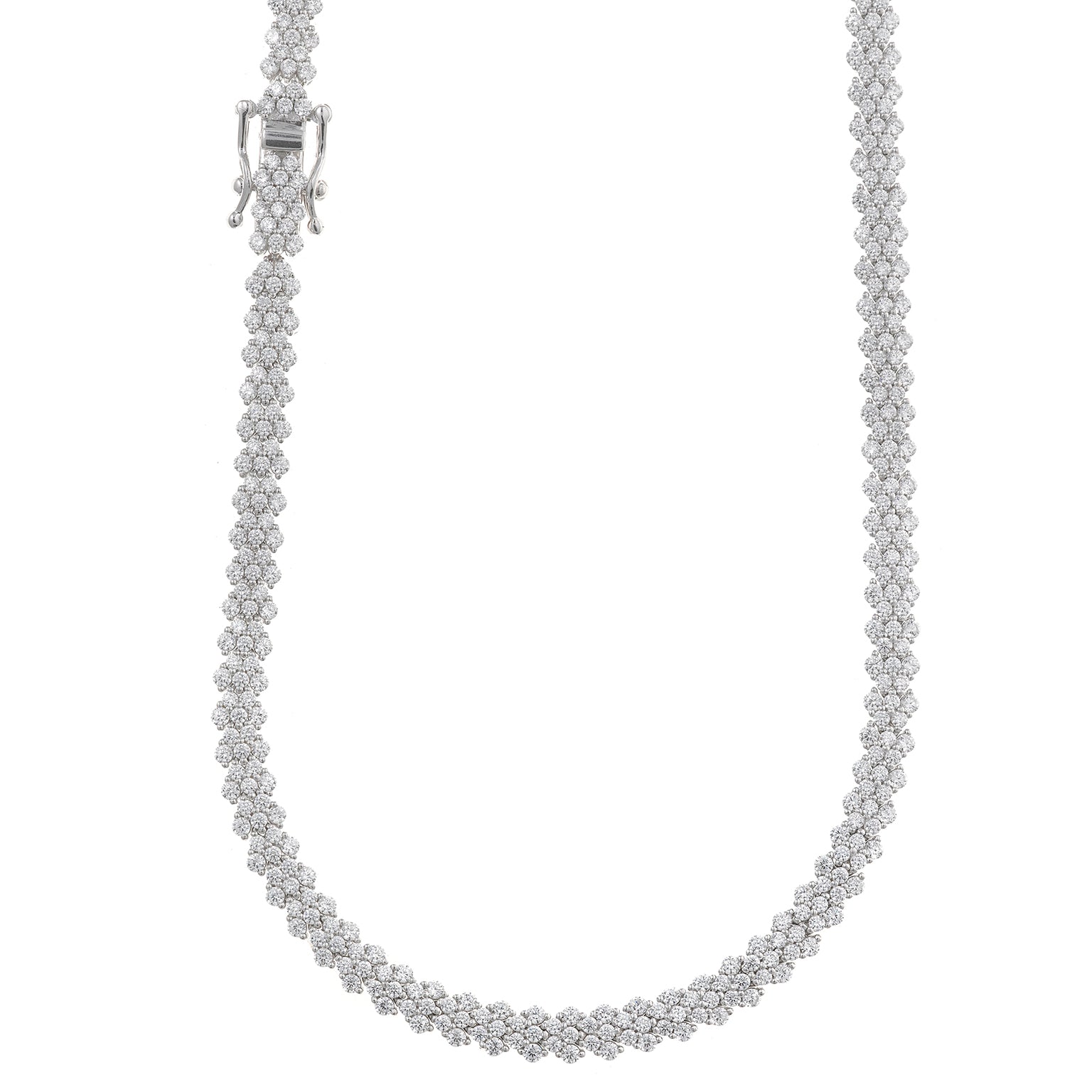 Collar de plata con circonitas elegante