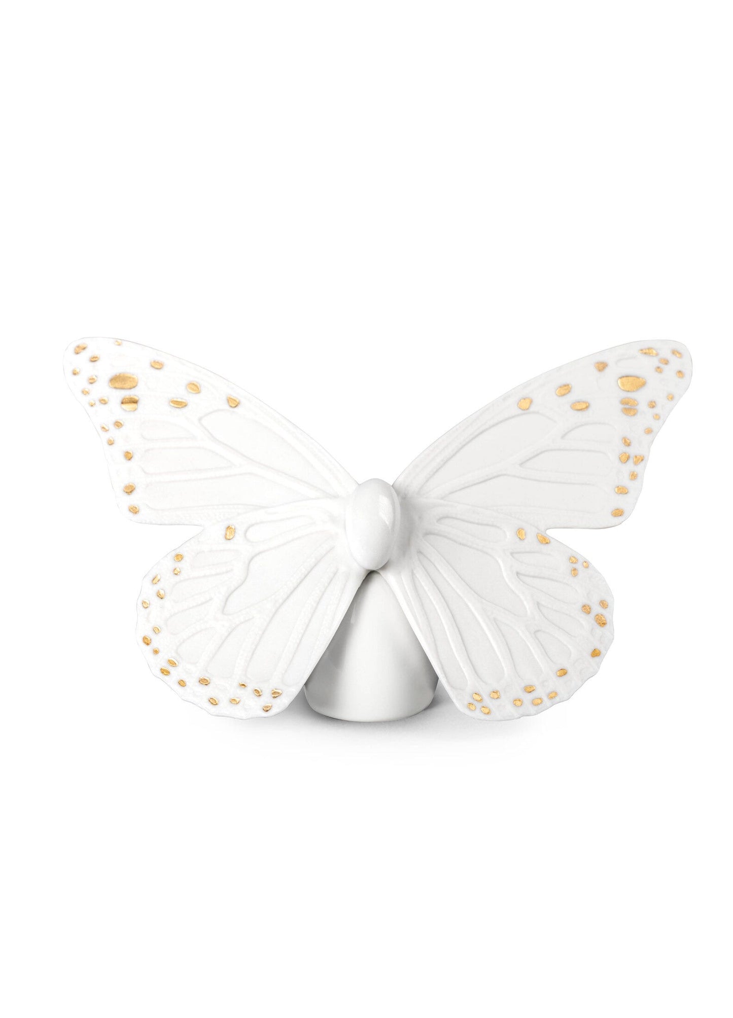 01009451 | Figura Mariposa. Lustre oro y blanco