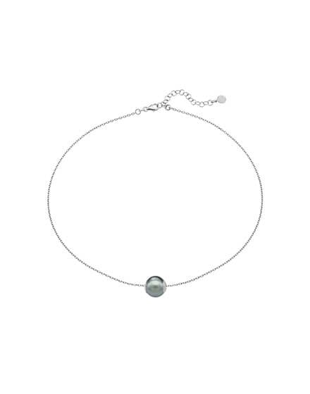 Collar de perla elegante en plata