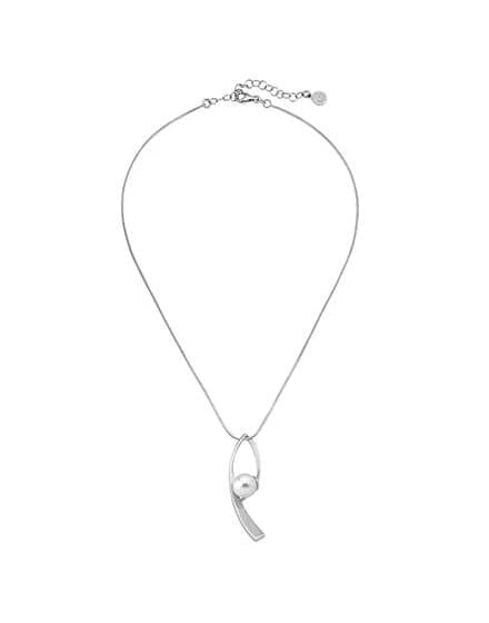 Collar de perla elegante en plata