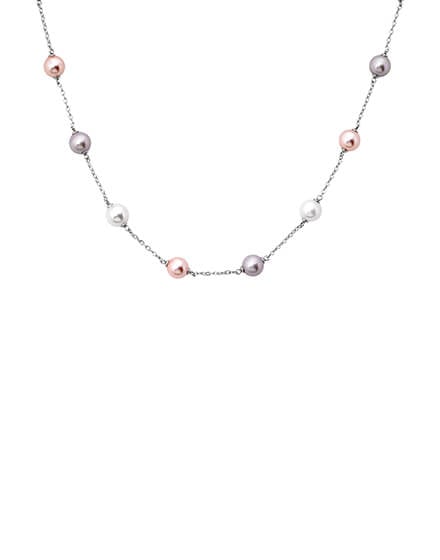Collar de perla elegante en plata