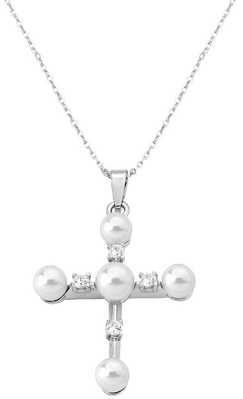 Collar de perla elegante en plata