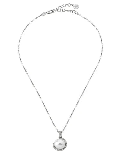 Collar de perla elegante en plata