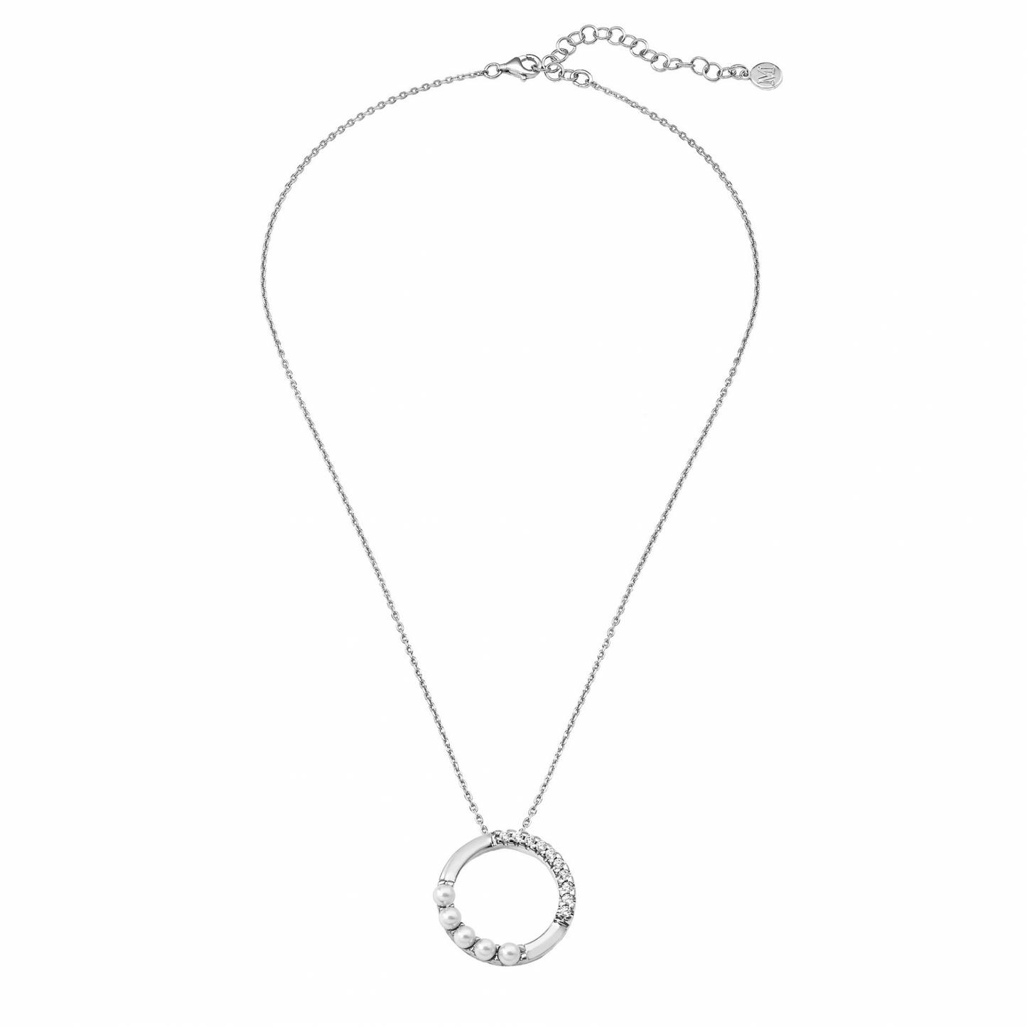Collar de perla elegante en plata