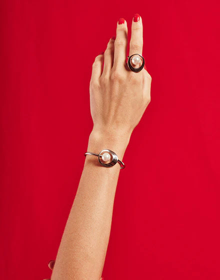 Brazalete Perla Petra en acero