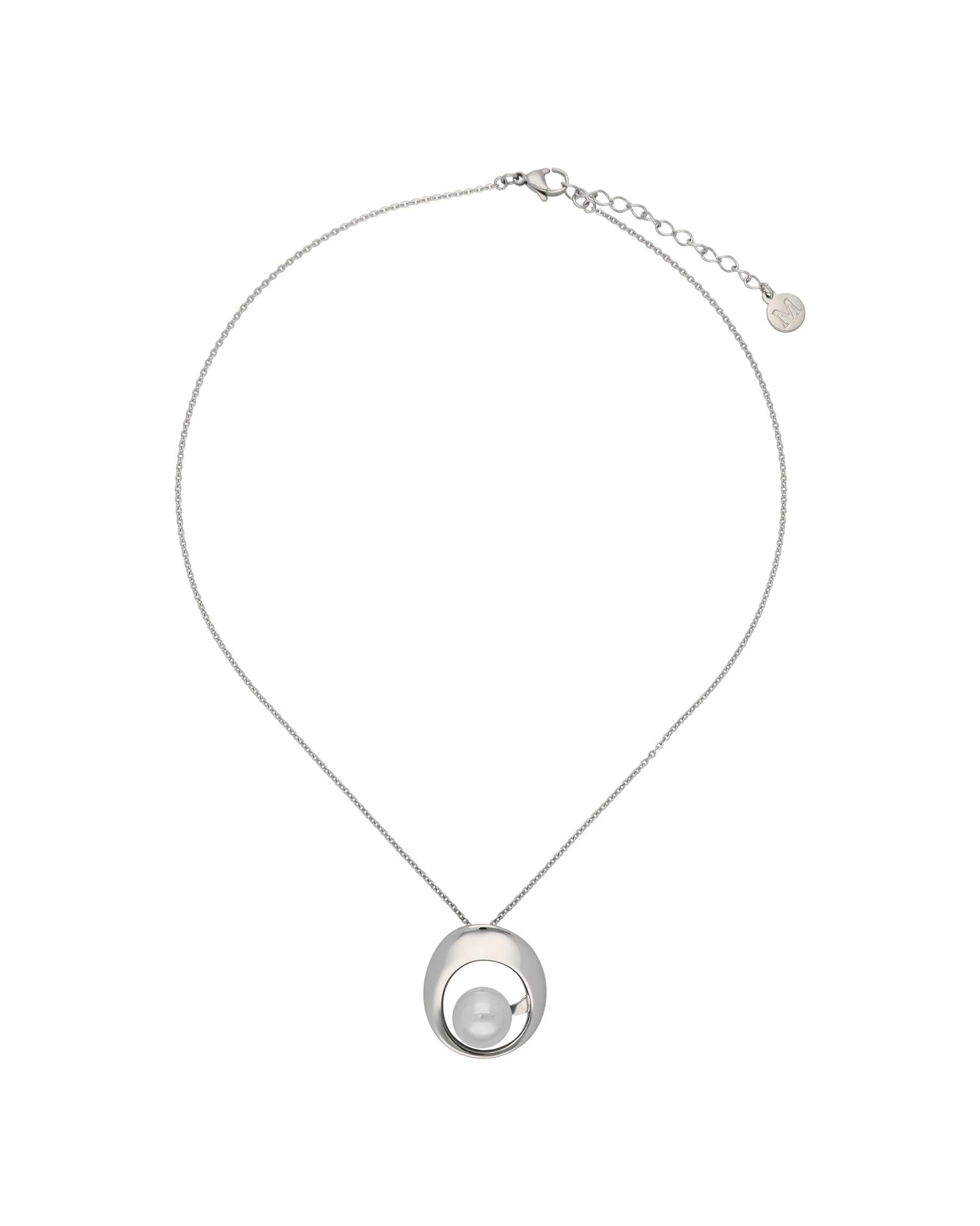Collar de perla elegante en acero