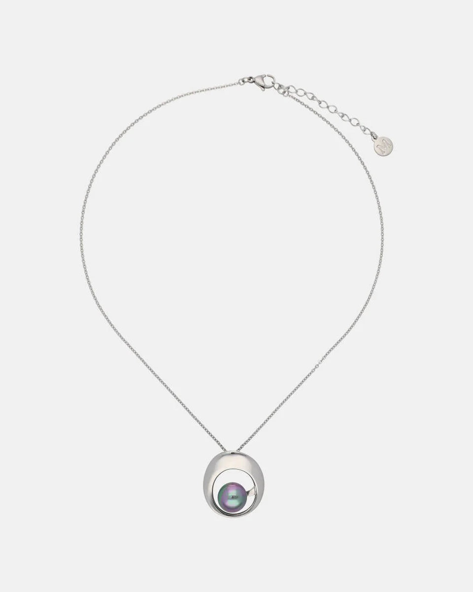 Collar de perla elegante en acero