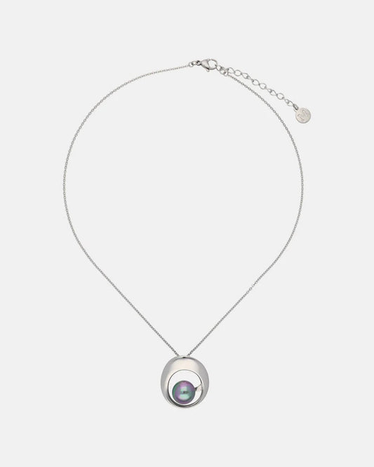 Collar de perla elegante en acero