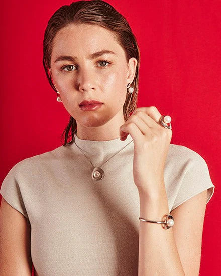Brazalete Perla Petra en acero